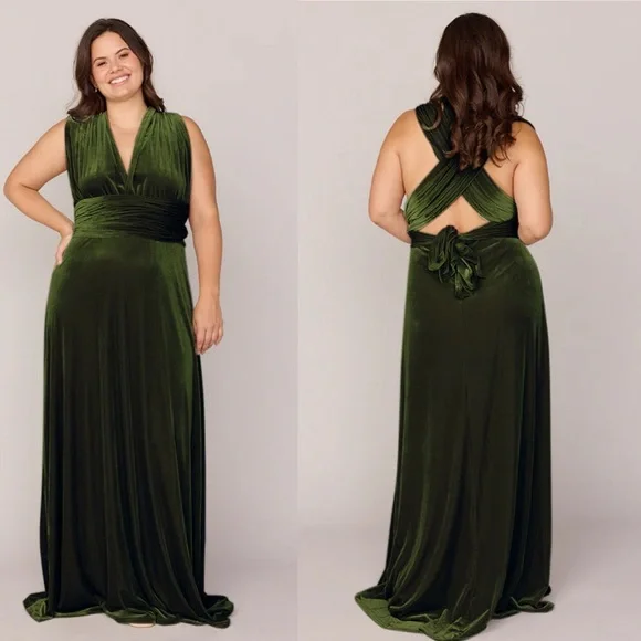 princess polly baby blue dress Long Dark Green Velvet Bridesmaid Dresses with Double Straps –  loveangeldress